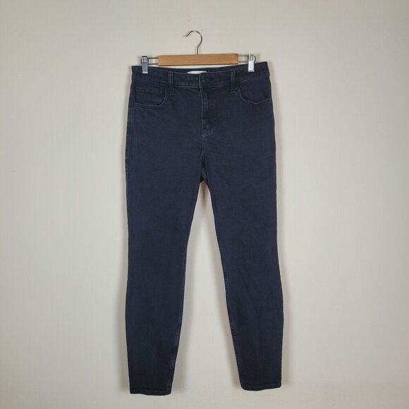 Abercrombie & Fitch Jeans 29 8 Regular Black Denim The Skinny High Rise - Picture 1 of 8